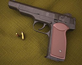 Stechkin automatic pistol 3D model