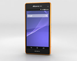 Sony Xperia A2 SO-04F 黄色 3D模型