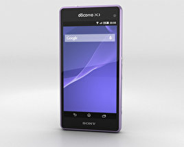 Sony Xperia A2 SO-04F Purple 3D-Modell
