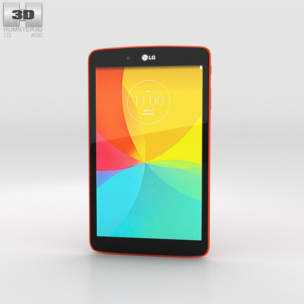 LG G Pad 8.0 Luminous Orange 3D-Modell