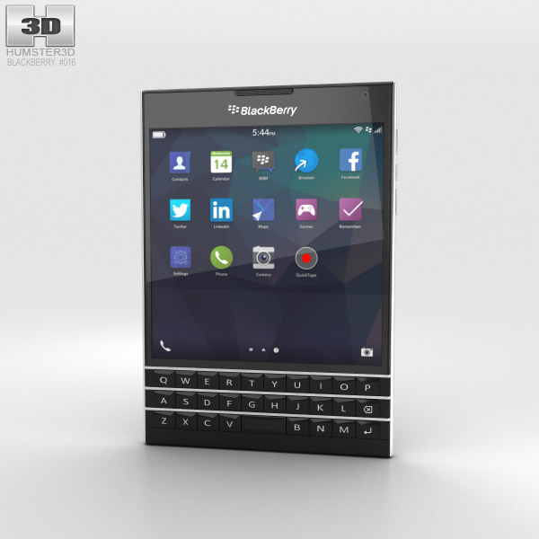 BlackBerry Passport Schwarz 3D-Modell
