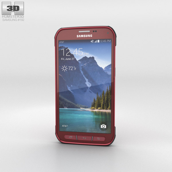 Samsung Galaxy S5 Active Ruby Red 3Dモデル