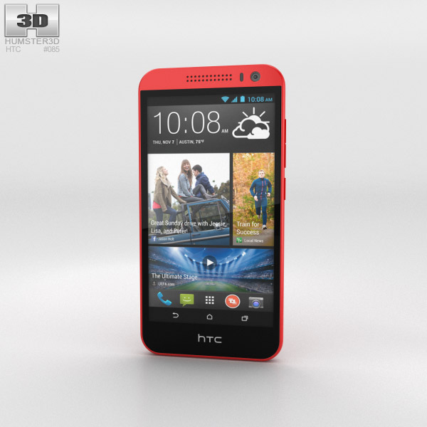 HTC Desire 616 Red Modelo 3D