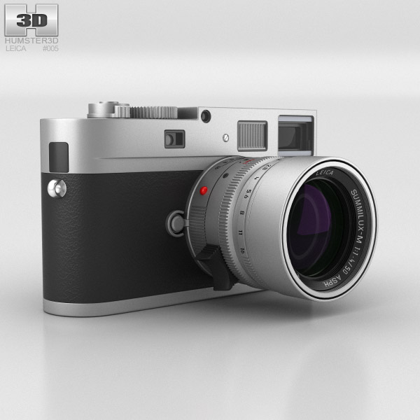 Leica M Monochrom Silver 3D model