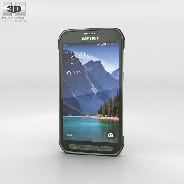 Samsung Galaxy S5 Active Camo Green 3d model
