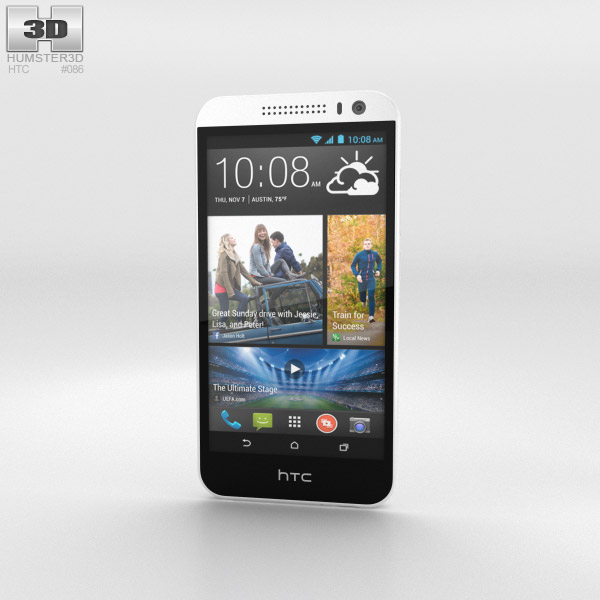 HTC Desire 616 White 3d model