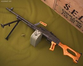PK machine gun 3D model
