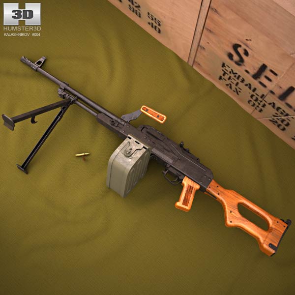 PK machine gun 3D model