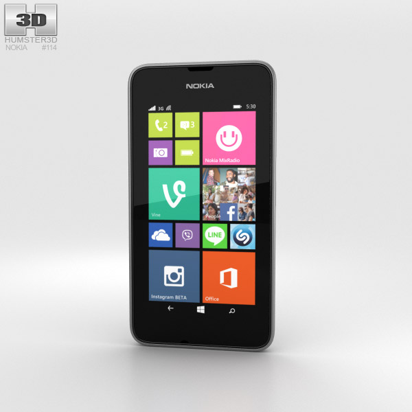 Nokia Lumia 530 Dark Grey 3d model