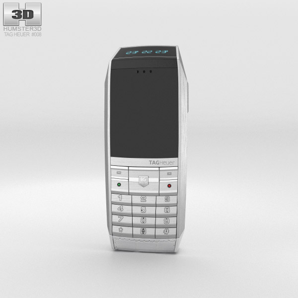 TAG Heuer Meridiist Stainless Steel White Alligator 3D model