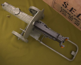 맥심 기관총 3D 모델 