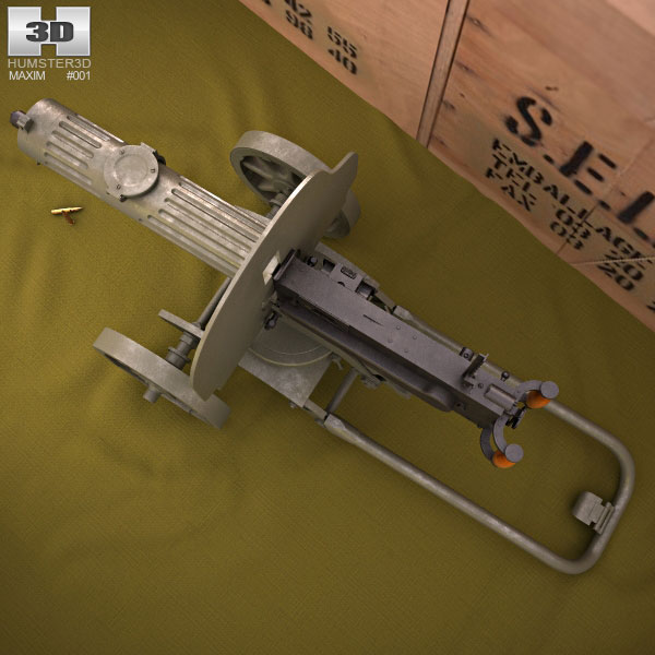 Maxim gun 1910 3D model