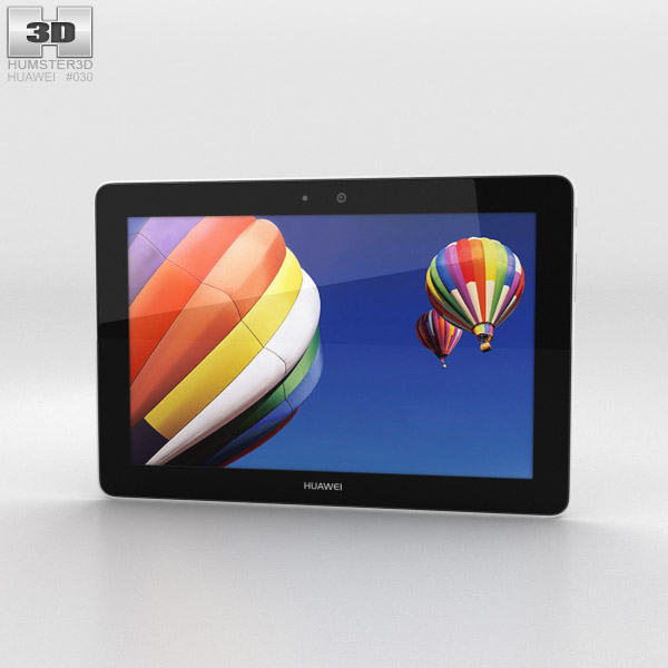Huawei MediaPad 10 Link+ 白い 3Dモデル