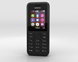 Nokia 130 Nero Modello 3D