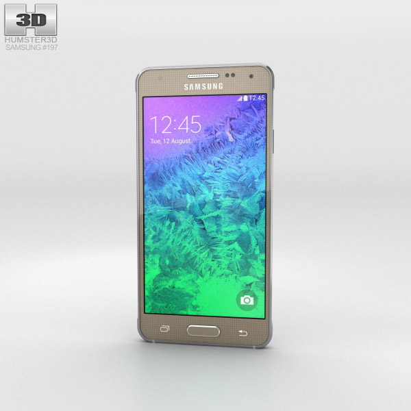 Samsung Galaxy Alpha Frosted Gold 3D 모델 