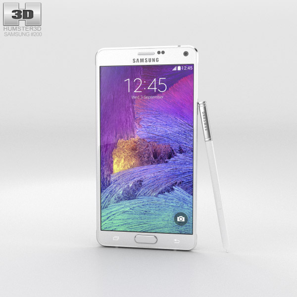 Samsung Galaxy Note 4 Frosted White 3Dモデル