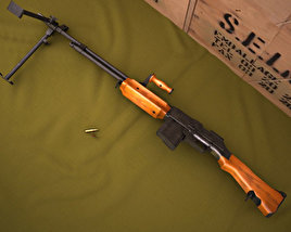 Browning M1918 Automatic Rifle 3D model