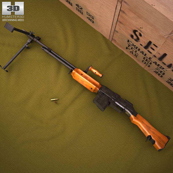 白朗寧自動步槍 3D模型