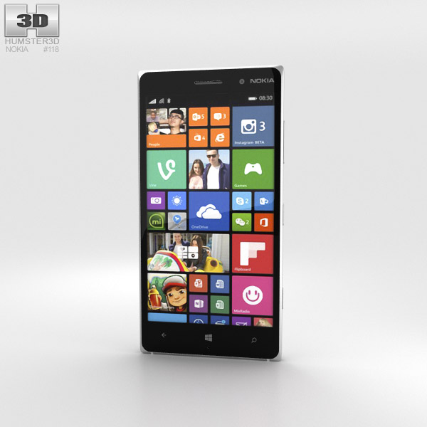 Nokia Lumia 830 白色的 3D模型