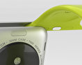 Apple Watch Sport 38mm Silver Aluminum Case Green Sport Band Modelo 3D
