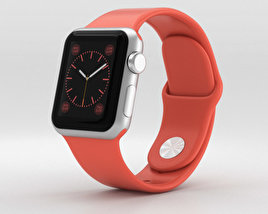 Apple Watch Sport 38mm Silver Aluminum Case Pink Sport Band 3Dモデル