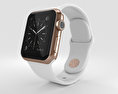 Apple Watch Edition 38mm Rose Gold Case White Sport Band 3D модель