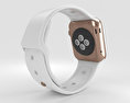Apple Watch Edition 38mm Rose Gold Case White Sport Band 3d model