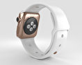 Apple Watch Edition 38mm Rose Gold Case White Sport Band 3D-Modell