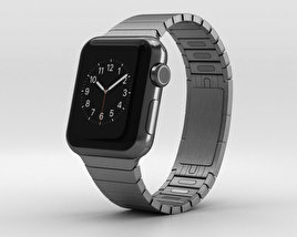 Apple Watch 38mm Black Stainless Steel Case Link Bracelet 3Dモデル