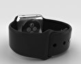 Apple Watch 38mm Stainless Steel Case Black Sport Band 3d model