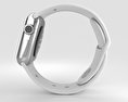 Apple Watch 38mm Stainless Steel Case White Sport Band 3Dモデル