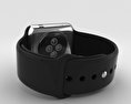 Apple Watch 42mm Stainless Steel Case Black Sport Band 3D-Modell