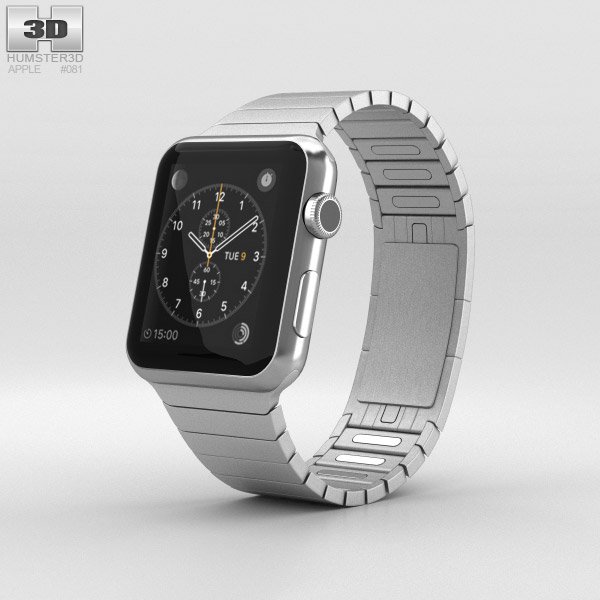 Apple Watch 42mm Stainless Steel Case Link Bracelet 3D модель