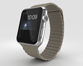 Apple Watch 42mm Stainless Steel Case Stone Leather Loop 3D модель