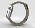 Apple Watch 42mm Stainless Steel Case Stone Leather Loop 3d model