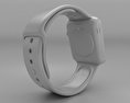 Apple Watch 42mm Stainless Steel Case White Sport Band 3d model