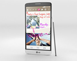 LG G3 Stylus 白い 3Dモデル