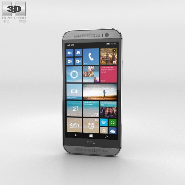 HTC One (M8) Windows Phone Gunmetal Gray 3D 모델 