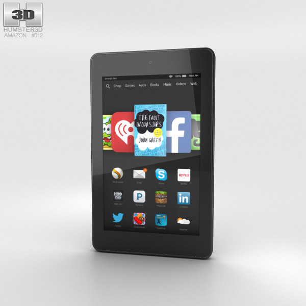 Amazon Fire HD 6 Black 3D model