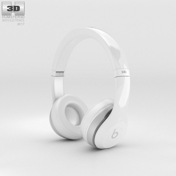 Beats by Dr. Dre Solo2 On-Ear Écouteurs Blanc Modèle 3d