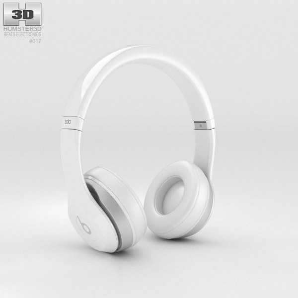 Beats by Dr. Dre Solo2 On-Ear Écouteurs Blanc Modèle 3d