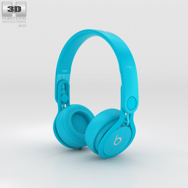 Beats Mixr High-Performance Professional Light Blue 3D model