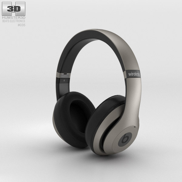Beats by Dr. Dre Studio Wireless Over-Ear Titanium 3D model