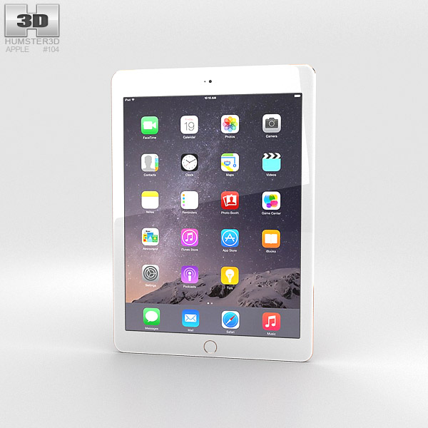 Apple iPad Air 2 Cellular Gold 3D model