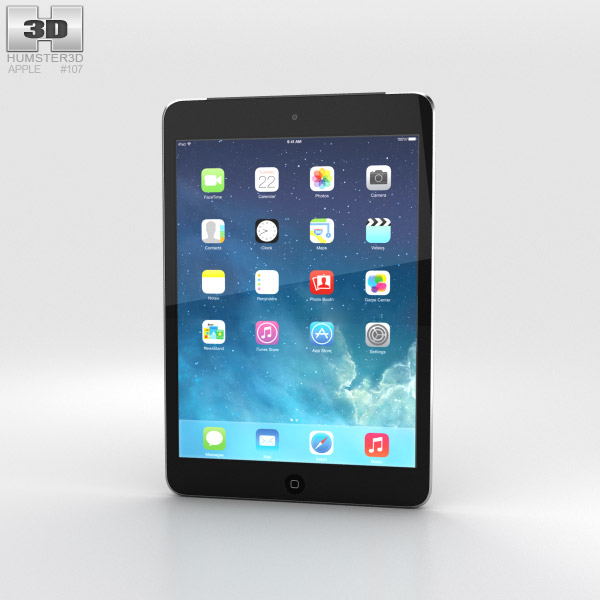 Apple iPad Mini 2 Cellular Space Grey Modèle 3D
