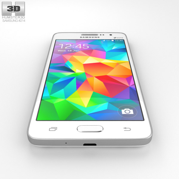 Samsung Galaxy Grand Prime White Modelo 3D - Electrónica on Hum3D