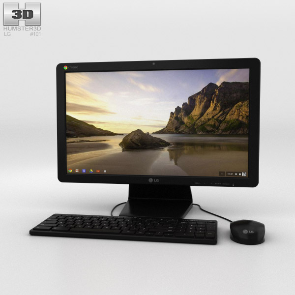 LG Chromebase 黑色的 3D模型