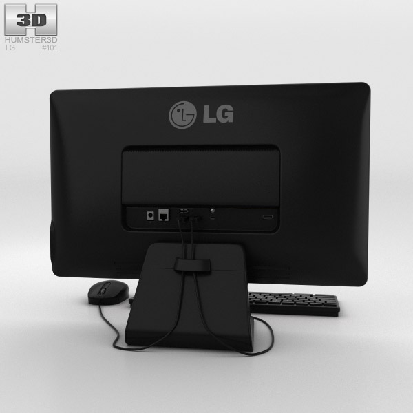 LG Chromebase Preto Modelo 3d
