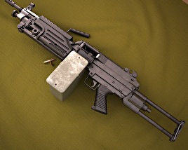 M249 light machine gun 3D 모델 