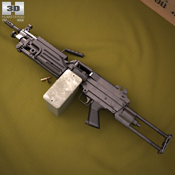 M249 light machine gun Modelo 3d